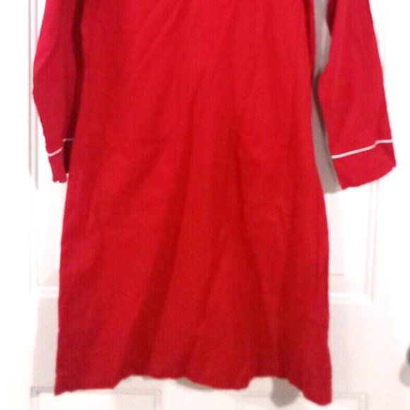 DBA Red/White Corduroy Belted Shift Dress - Picture 4 of 5